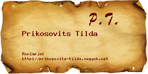 Prikosovits Tilda névjegykártya